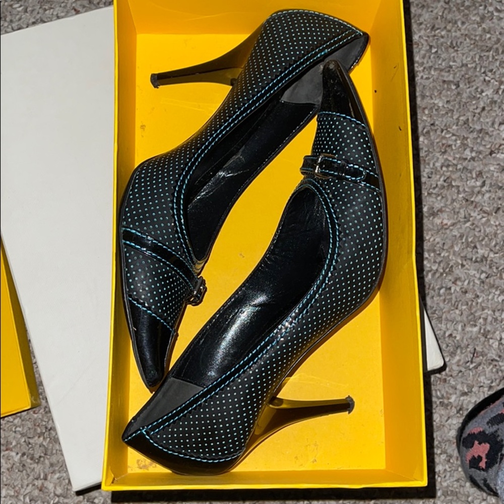 fendi heels light blue black